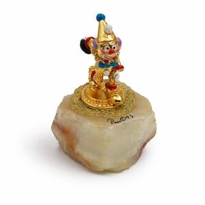 Ron Lee Strike Out Bowling Clown Figurine Ltd Ed Signed Gold Tone Onyx Base